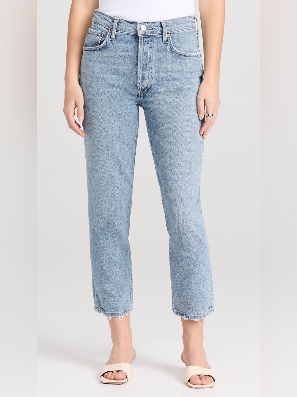 Agolde Riley High Rise Straight Crop Jeans